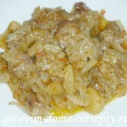 тушеная картошка с мясом и капустой