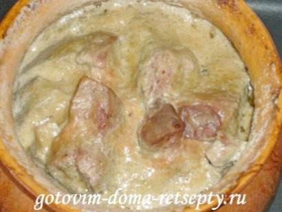 говяжья печень тушеная в сметане 6