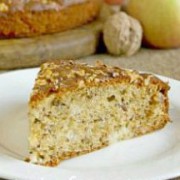 пирог с яблоками и орехами