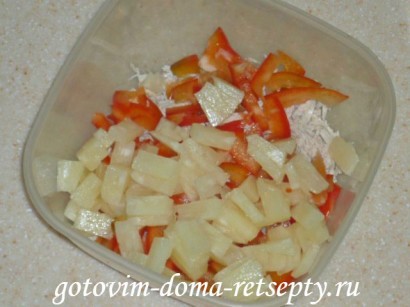 салат с курицей и ананасами рецепты 61