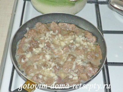 жареная печень с грибами 5