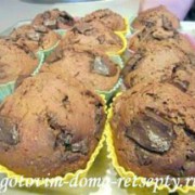 шоколадные кексы в силиконовых формочках