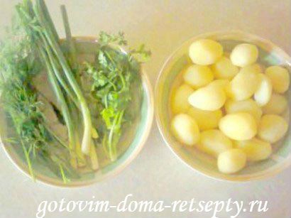 cалат из картофеля с зеленью 5