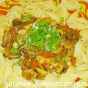 курица с грибами и помидорами