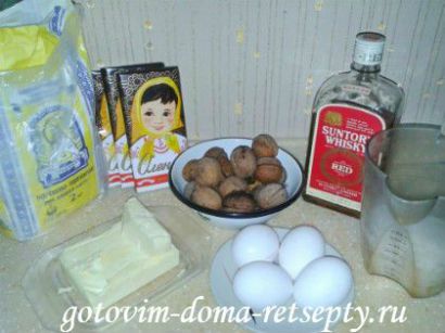 шоколадный бисквит, рецепт с орехами 2
