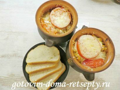 куриные потроха - сердечки желудки и печень в горшочках 15