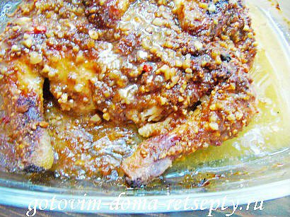 курица в духовке целиком с медом и орехами 8