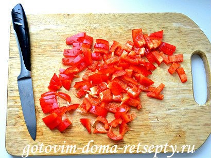 теплый салат с баклажаном и перцами 2