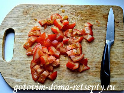 теплый салат с баклажаном и перцами 7