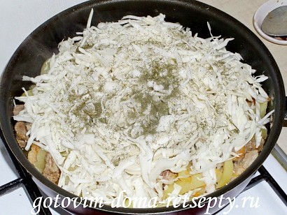 овощное рагу с мясом, картошкой и капустой 13