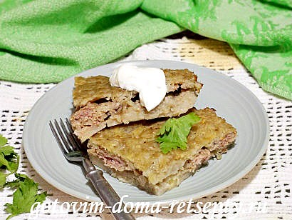 картофельная бабка с мясным фаршем 11